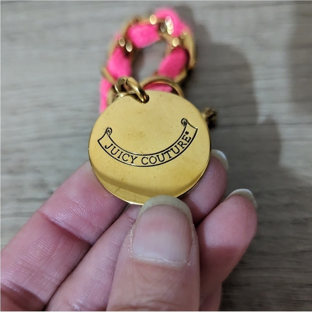 Gold and Pink Juicy Couture Chain Toggle Bracelet - Picture 6 of 6